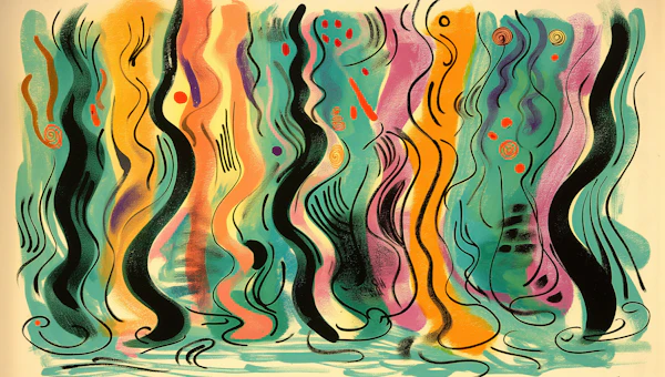 Vibrant Abstract Wavy Forms