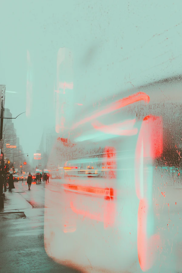 Rainy Urban Street Scene