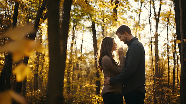 Autumn Embrace in the Forest