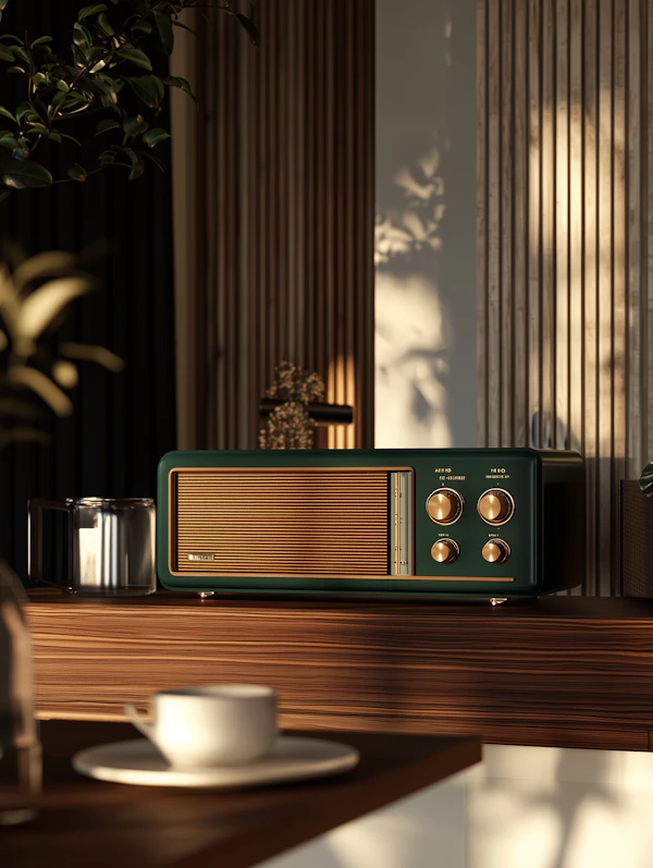 Vintage Green Radio