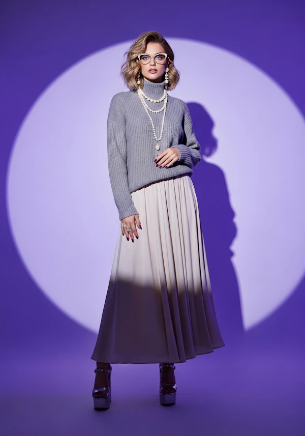 Chic Spotlight Portrait