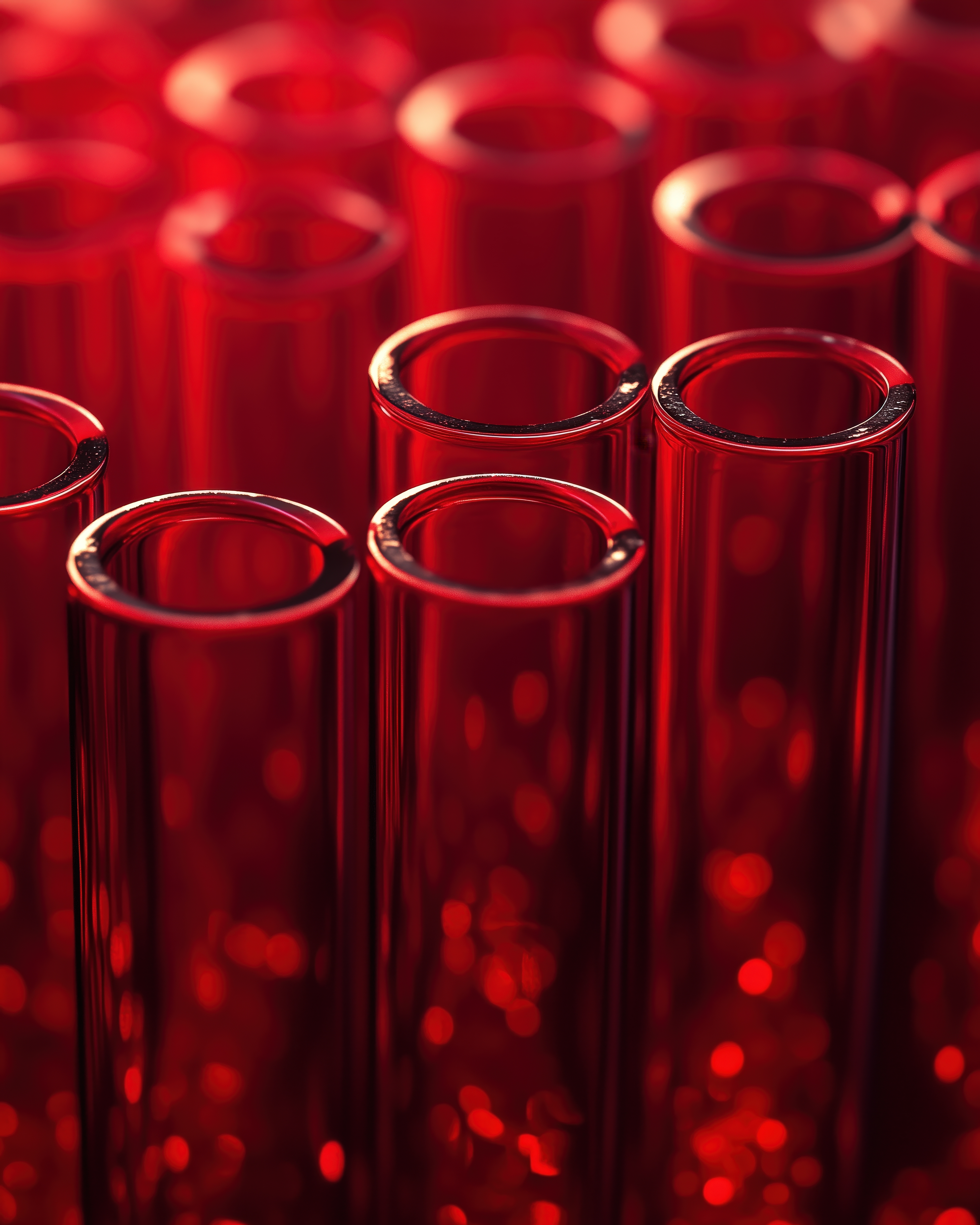 Red Test Tubes Close-Up Photo on Lummi