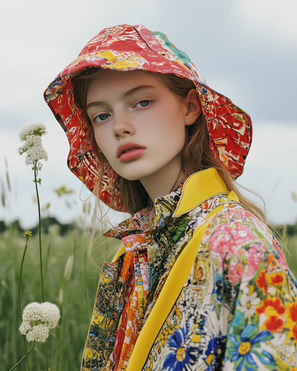 Woman in Floral Jacket