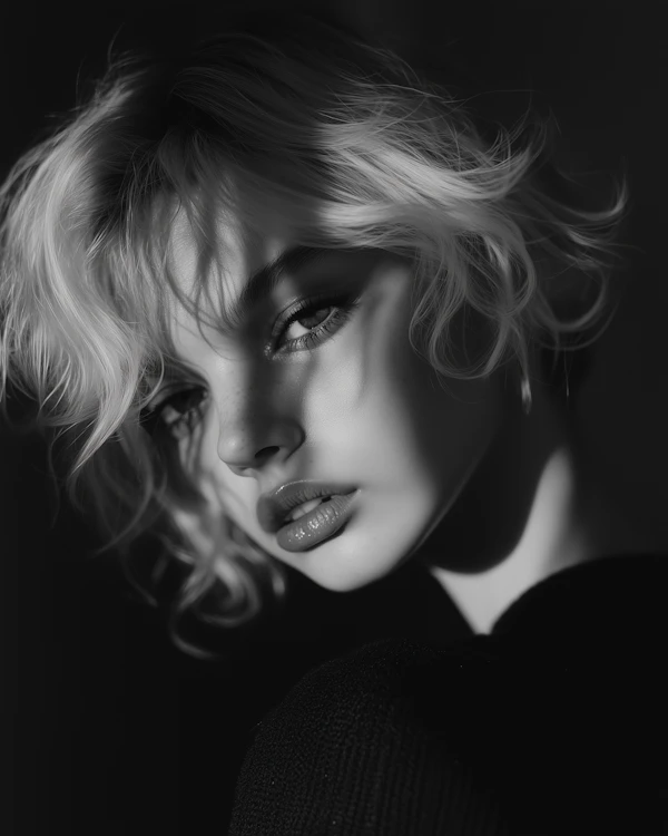 Dramatic Monochrome Portrait