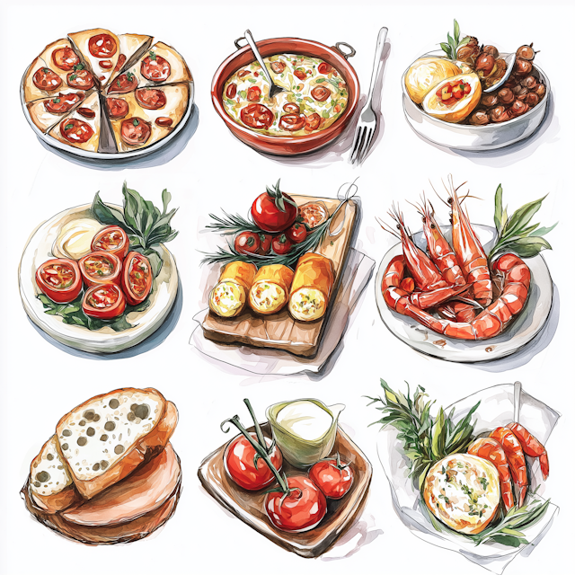 Mediterranean Food Art