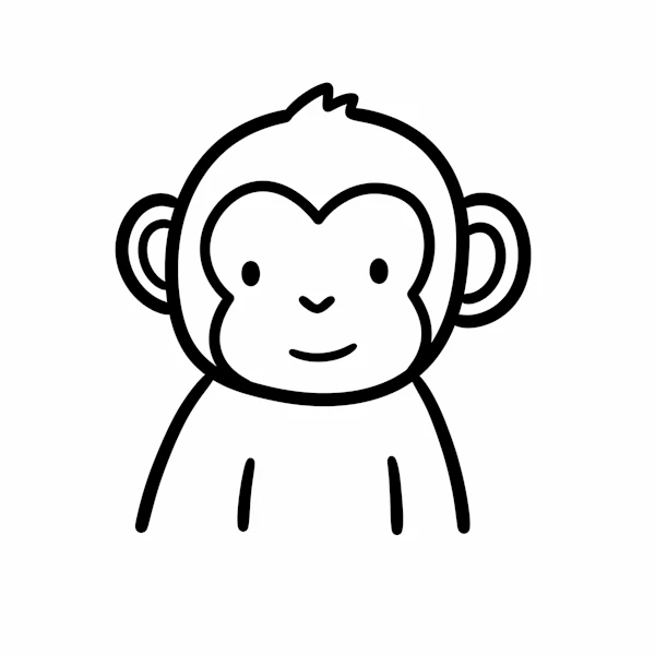 Cartoon Monkey Drawing