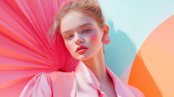 Elegant Pink Portrait