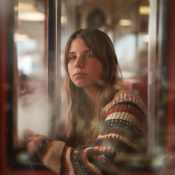 Contemplative Woman by Window