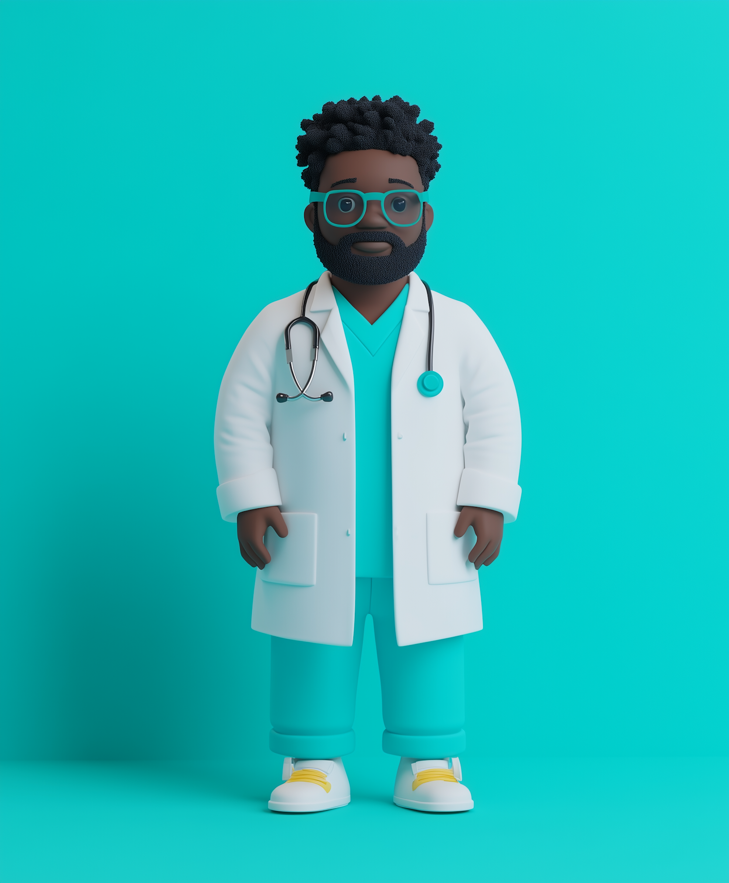 Friendly Male Medical Professional Illustration