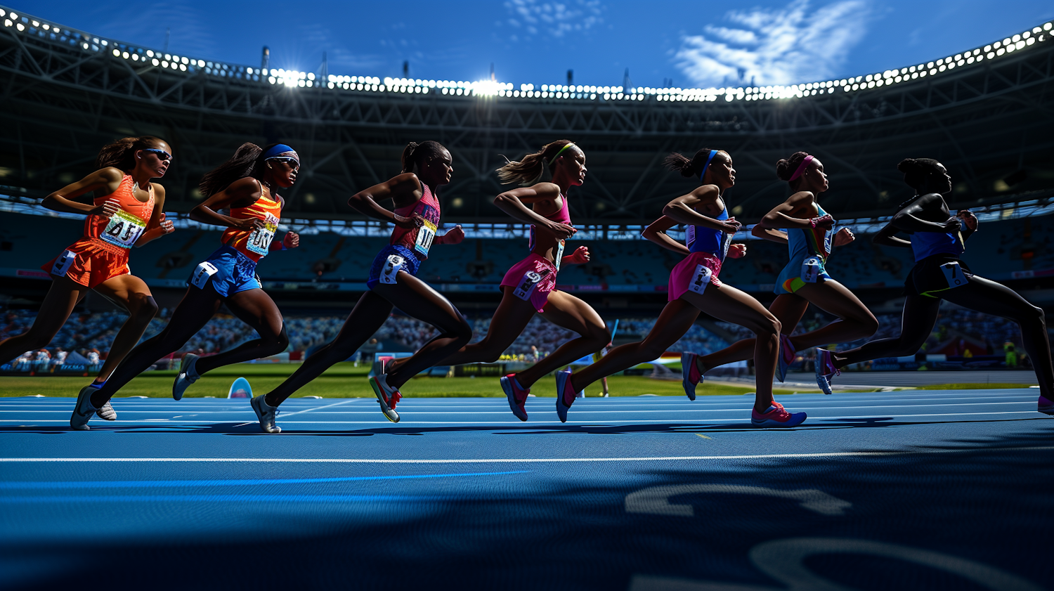 Female Athletes in Track and Field Competition