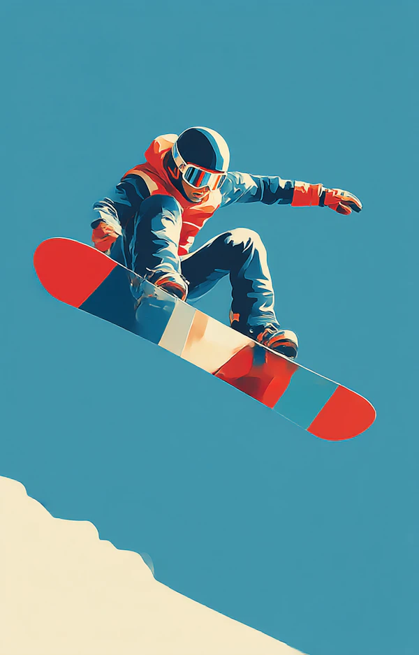 Snowboarder in Action