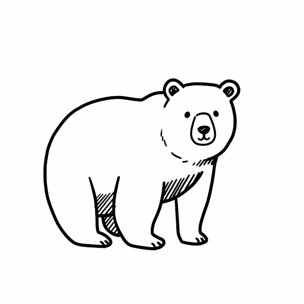 Friendly Bear Drawing