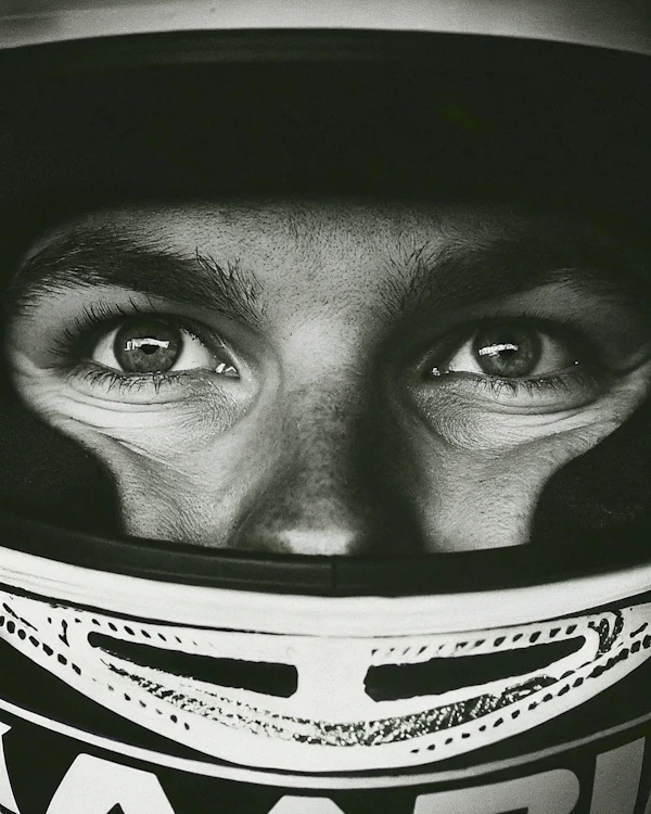 Focused Eyes in Helmet