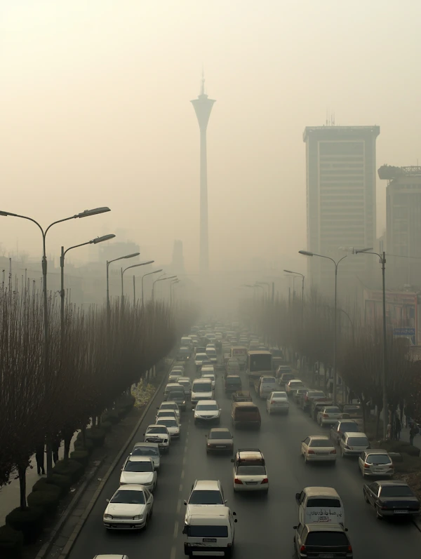 Urban Traffic in Smog
