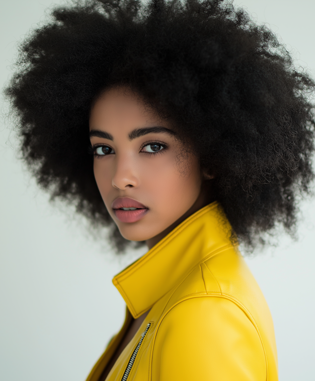 Portrait of a Young Woman in Yellow Jacket