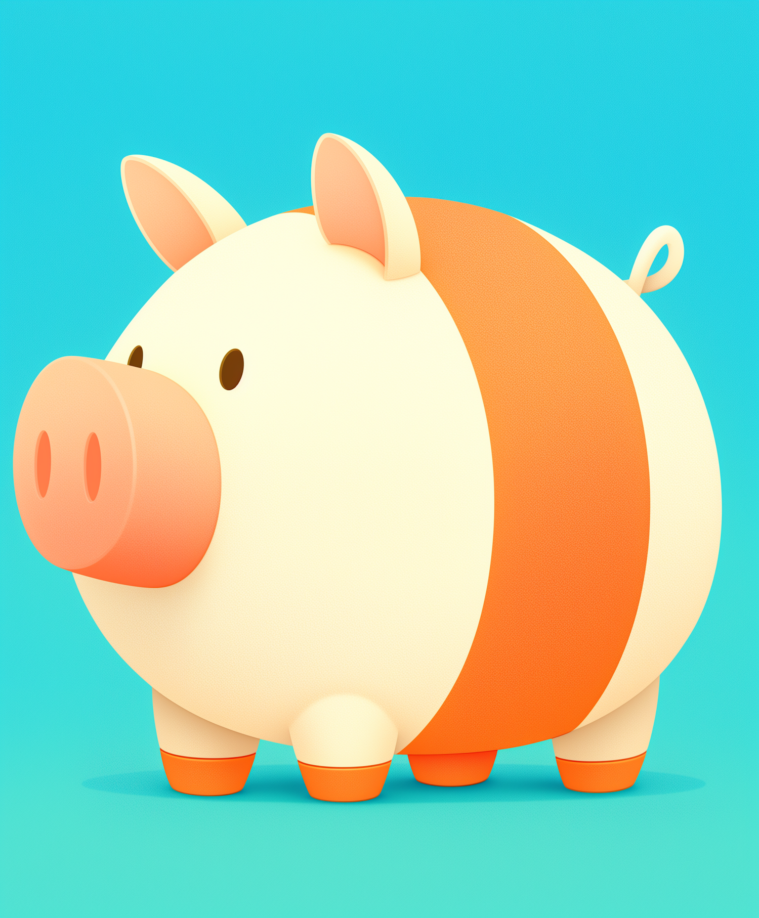 Stylized Cartoon Pig