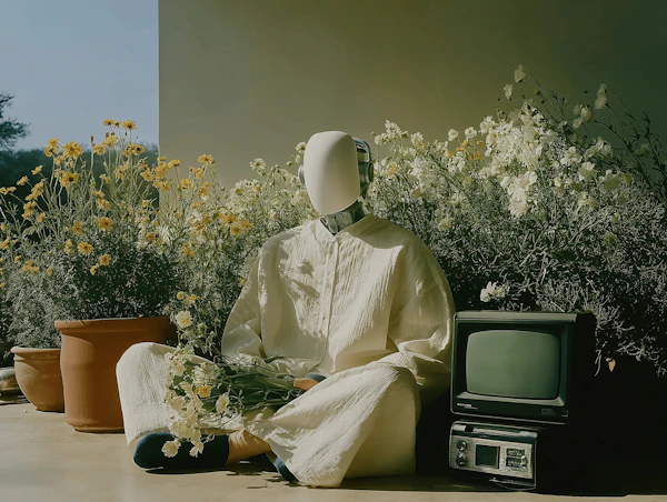 Futuristic Garden Scene