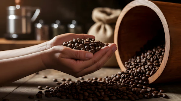 Coffee Beans in Hands