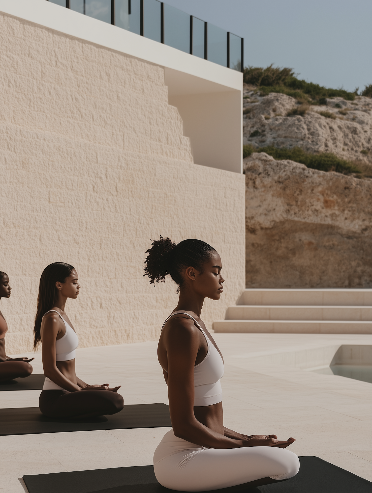 Yoga Practice in Serene Outdoor Setting