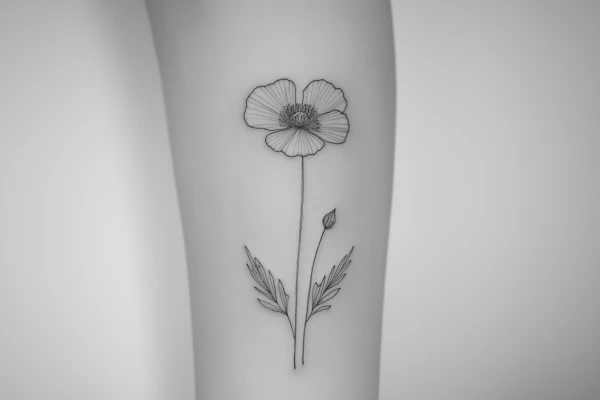 Minimalist Flower Tattoo
