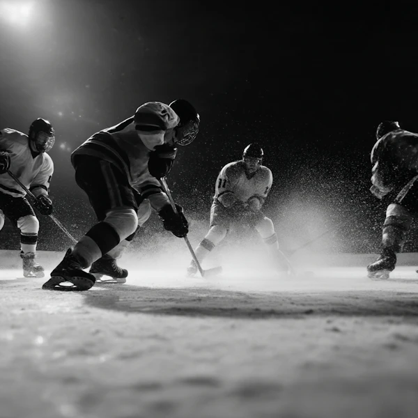 Intense Hockey Match