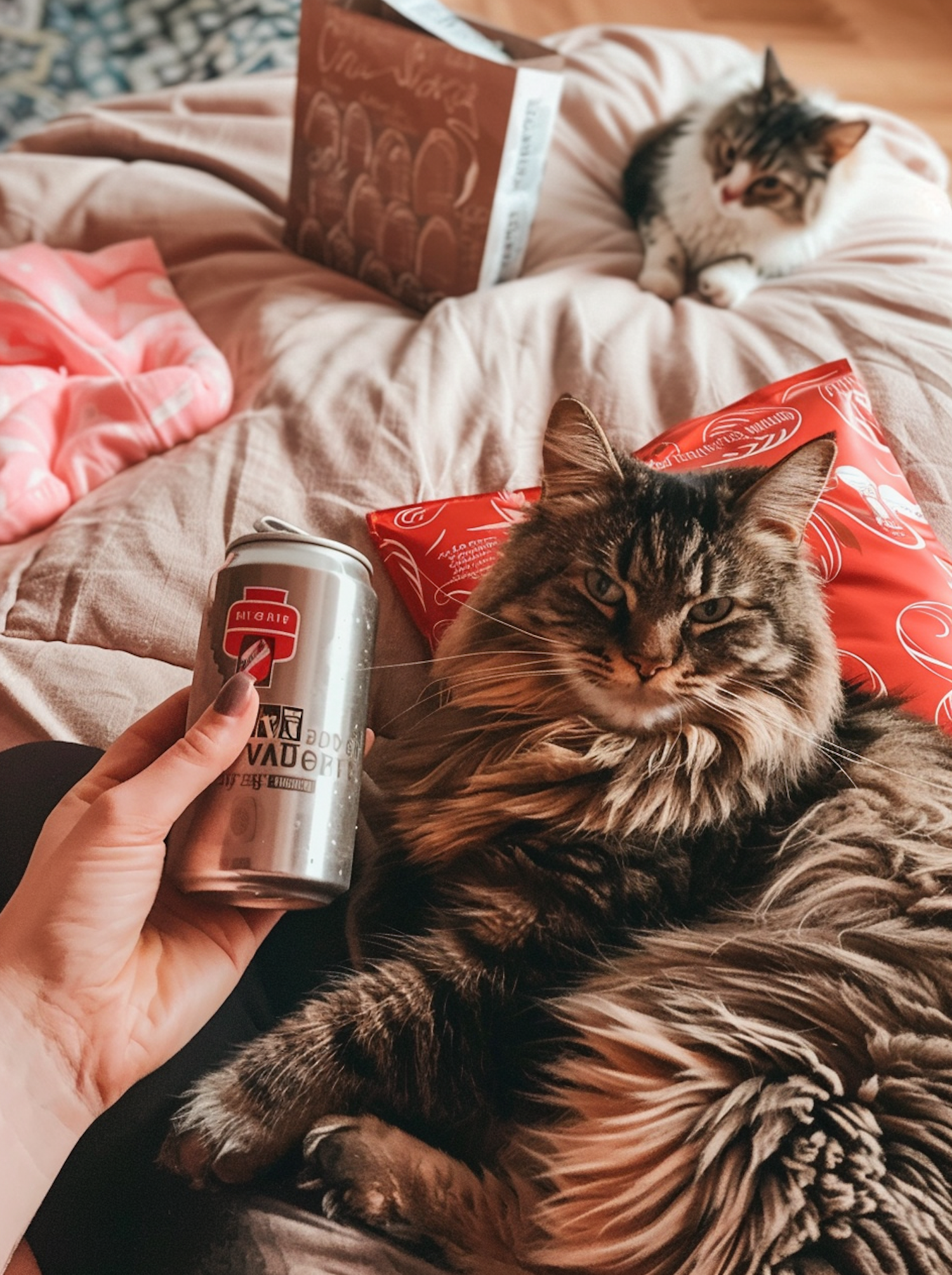 Cozy Cats Lounging Indoors