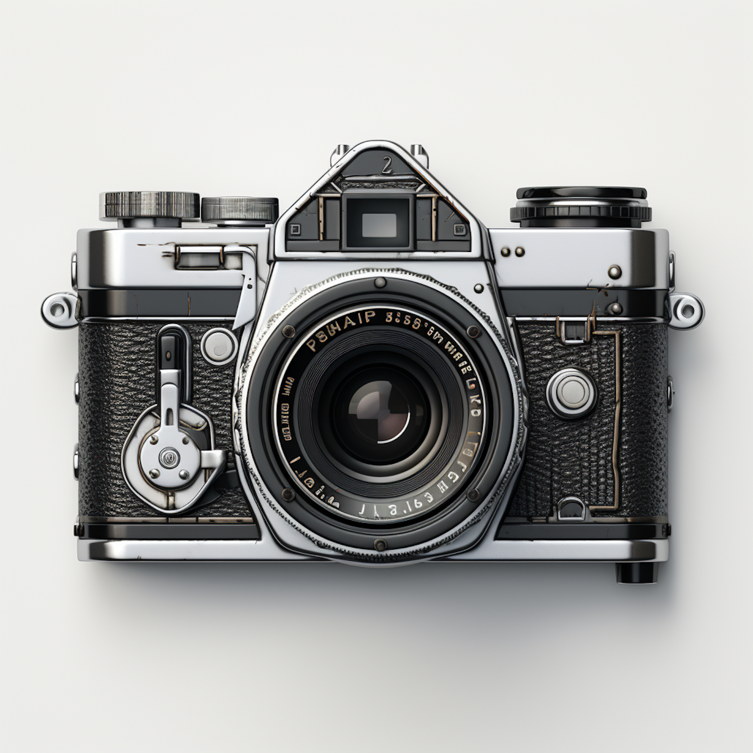 Vintage Silver-Black Film Camera