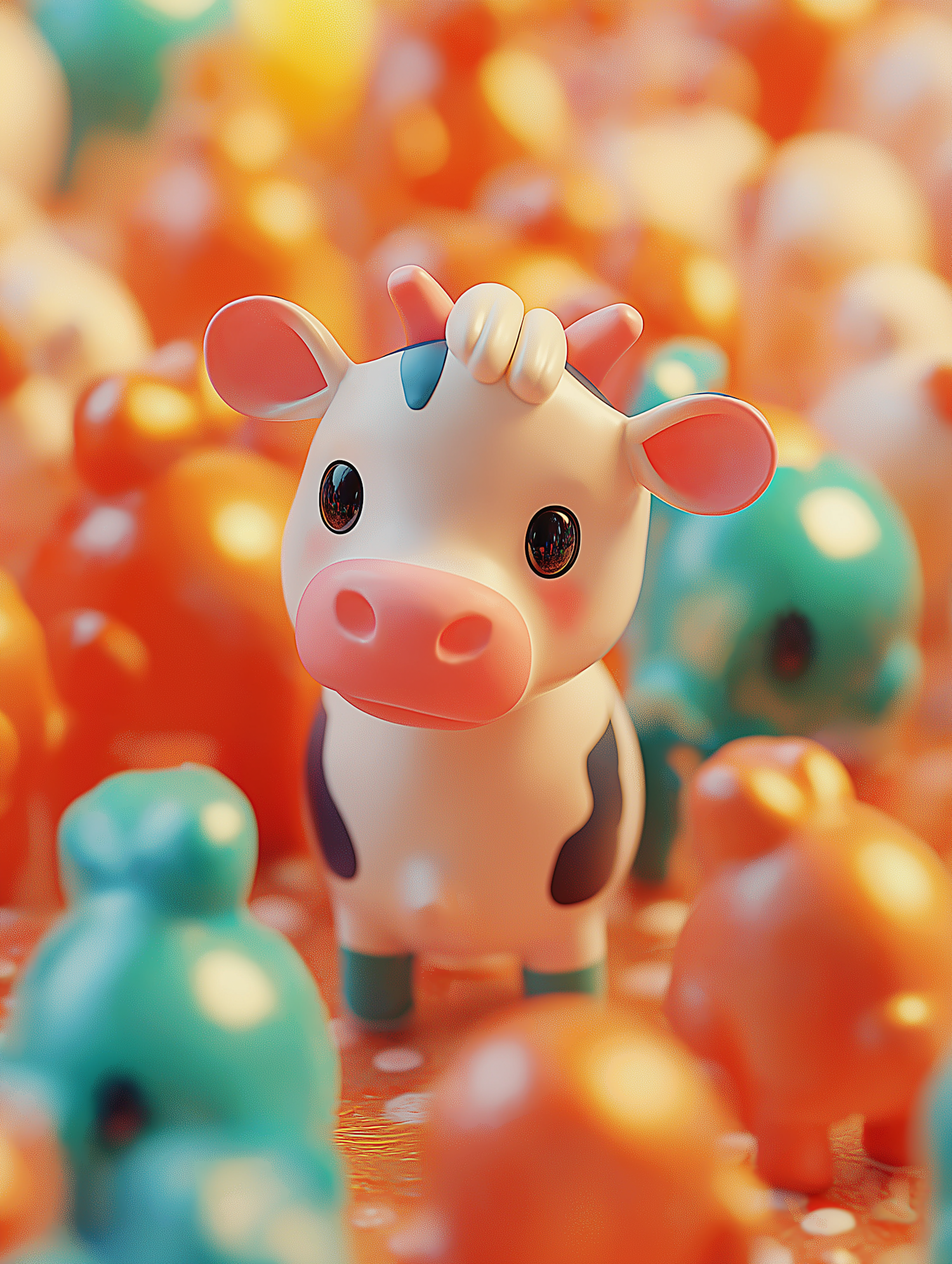 Whimsical Cow Figurines