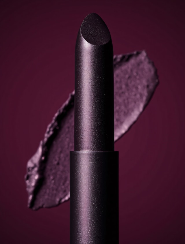 Purple Lipstick Close-Up