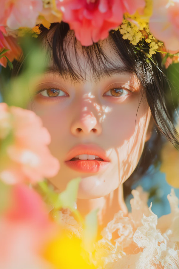 Serene Floral Portrait