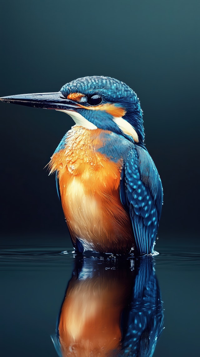 Vibrant Kingfisher by the Water