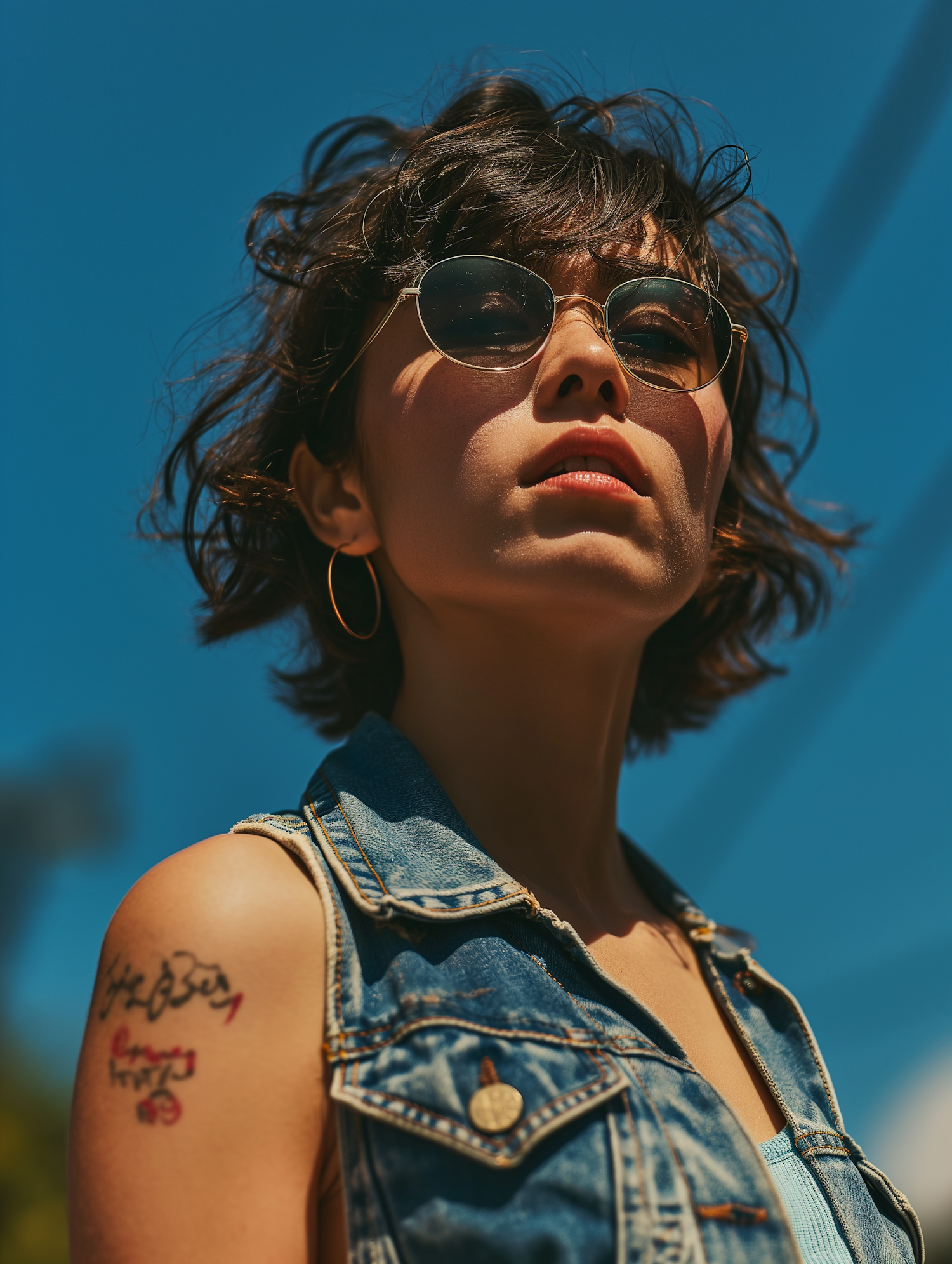 Edgy Elegance Against Azure