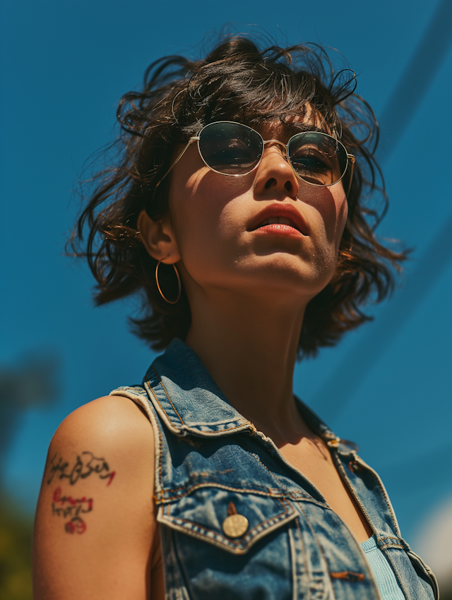 Edgy Elegance Against Azure