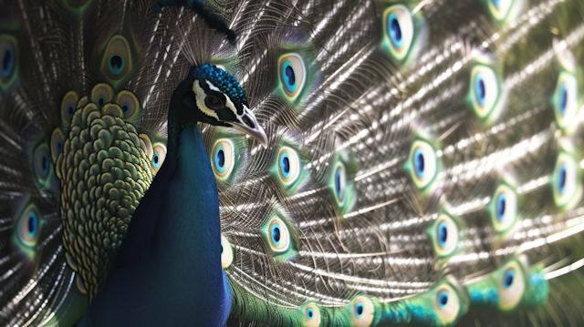 Majestic Peacock Display