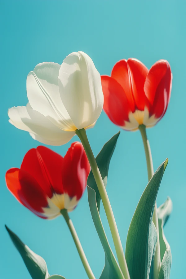 Tulips Against Sky