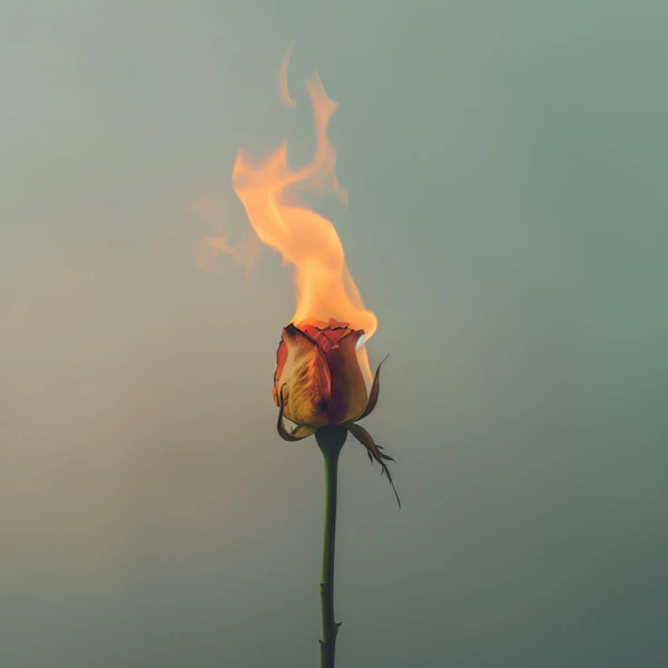 Burning Rose Art