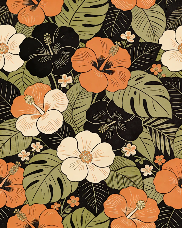 Hibiscus Floral Pattern