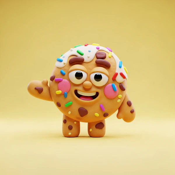 Cheerful Cookie Character