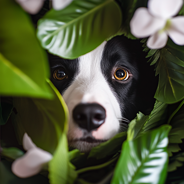 Curious Dog in Nature