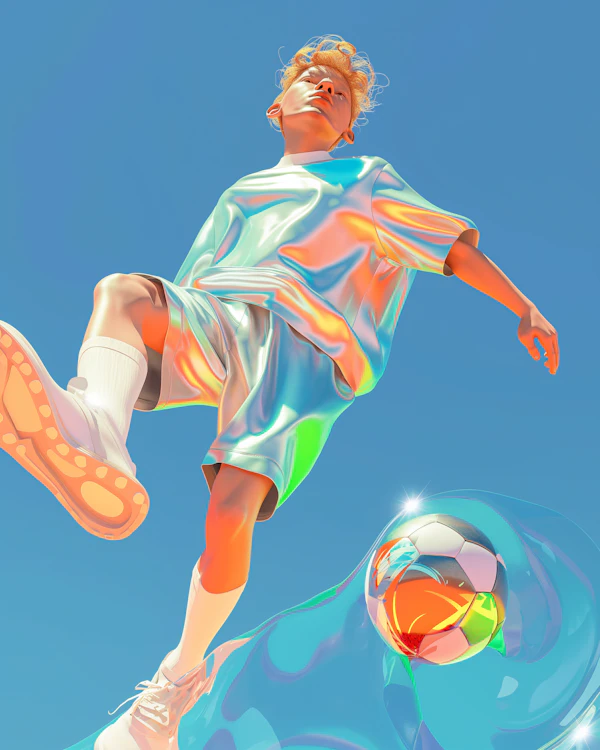Futuristic Soccer Kick