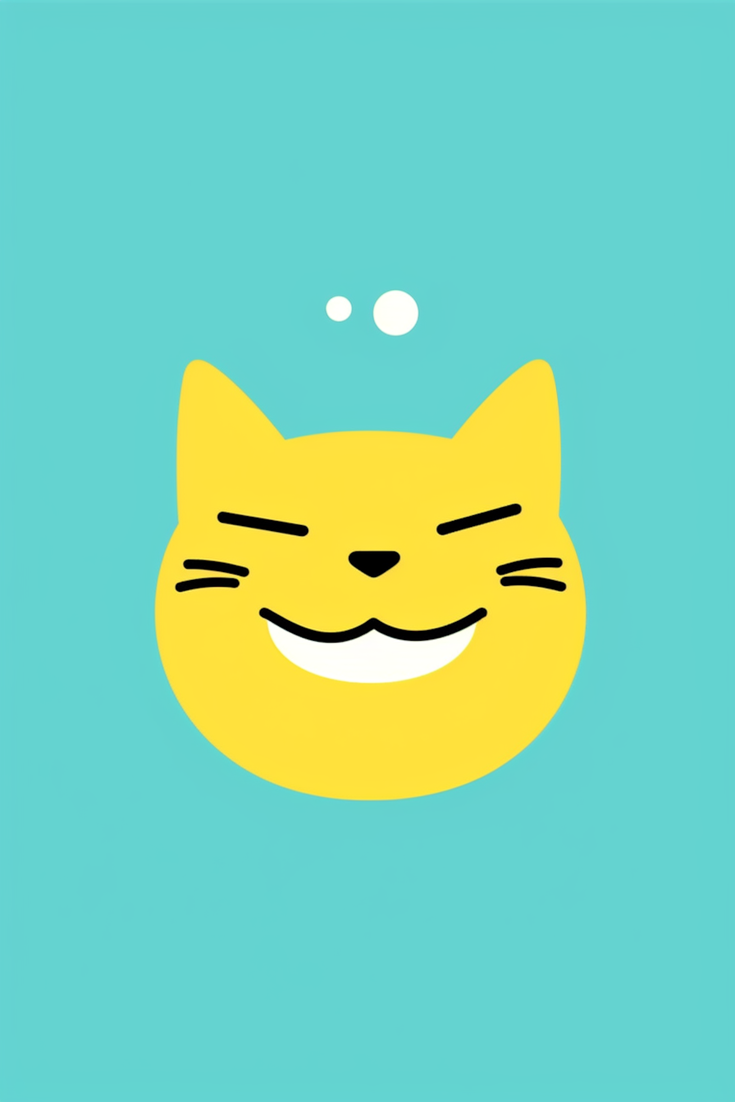 Cheerful Yellow Cat Illustration