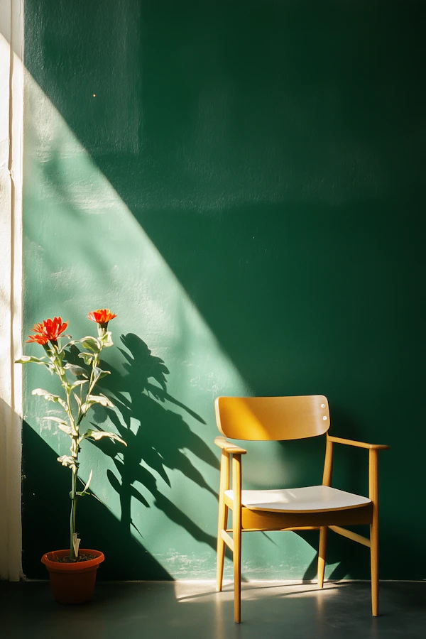 Minimalist Chair Scene