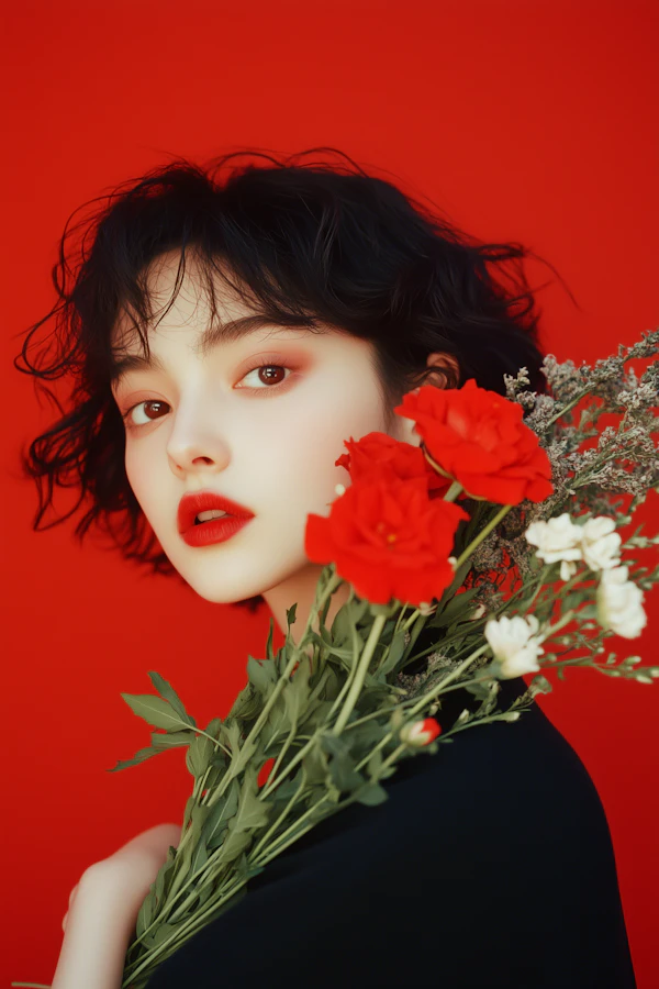 Red Rose Portrait