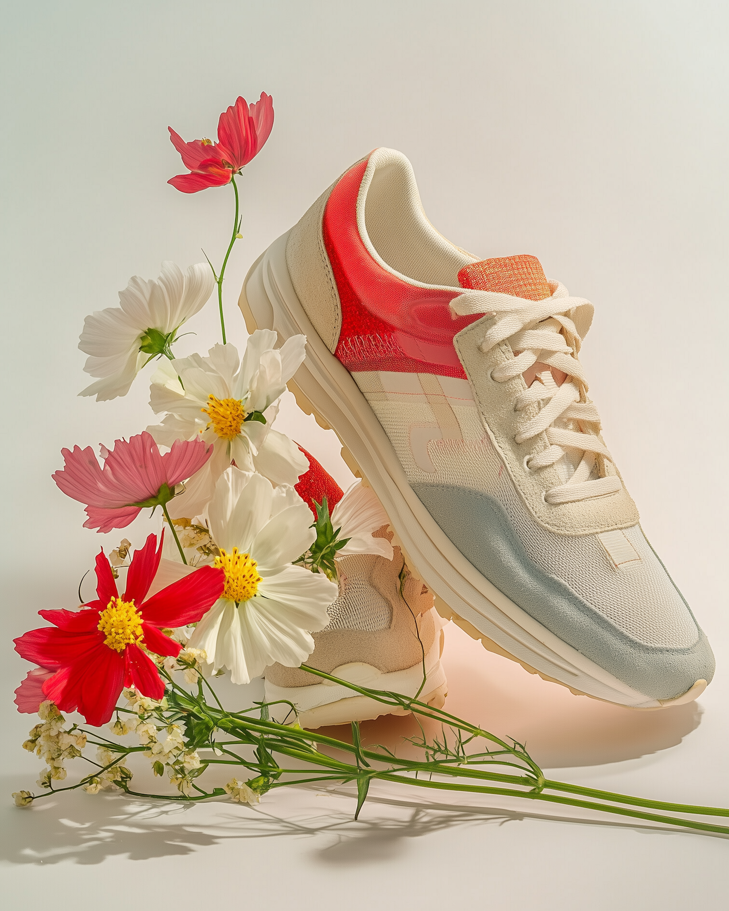 Stylish Sneakers with Flowers