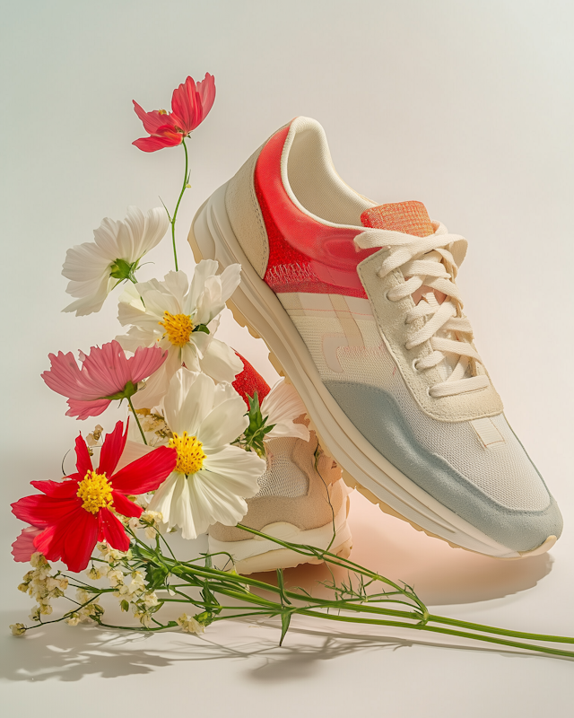 Stylish Sneakers with Flowers