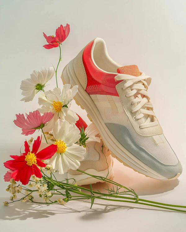 Stylish Sneakers with Flowers