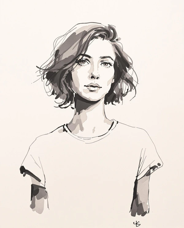 Monochromatic Portrait Sketch
