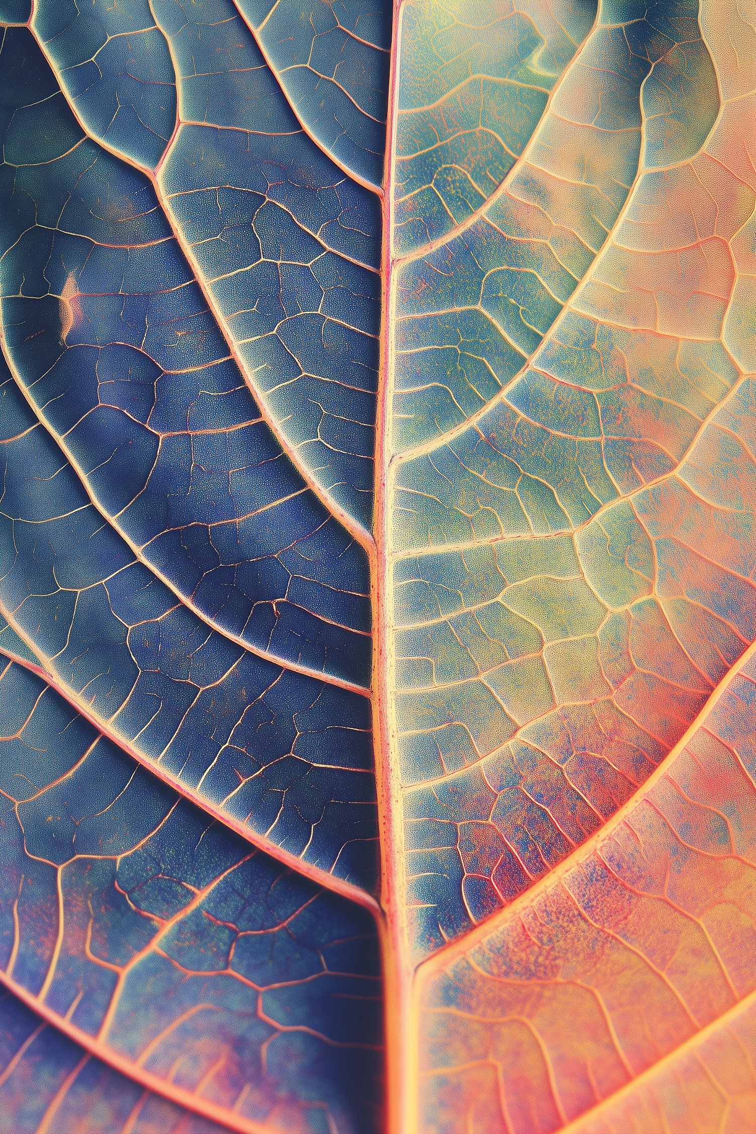 Vibrant Veined Leaf Close-Up