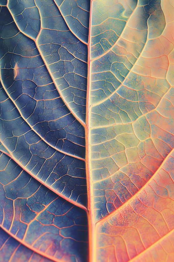 Vibrant Veined Leaf Close-Up