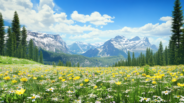 Mountain Meadow Landscape